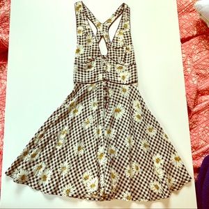 Urban Outfitters Cooperative daisy gingham dress